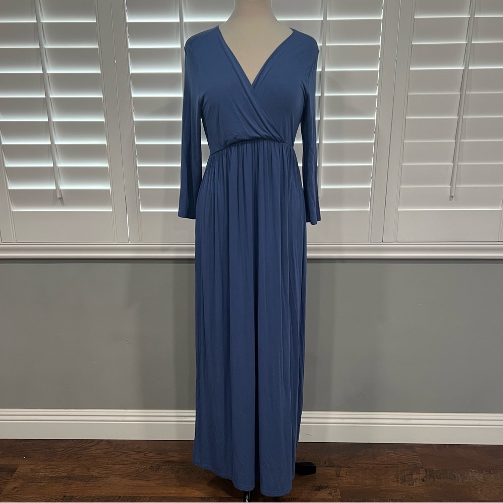 Elegant Blue Maxi Dress